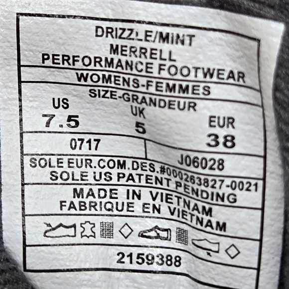 Merrell Women's MOAB 2 Waterproof Hiking Shoes Drizzle Mint Size 7.5 - Picture 8 of 8